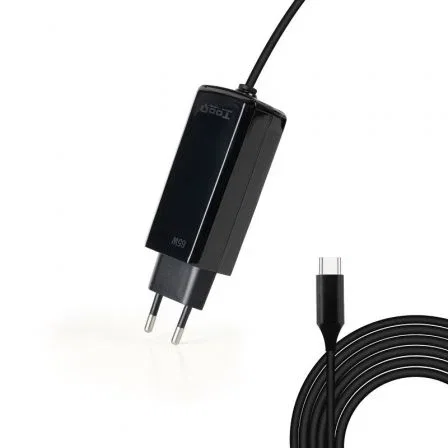 TooQ Cargador GaN TQLC-USBCGAN65PD-C USB Tipo-C 65W PD Automático Voltaje 5-20V para Portátil